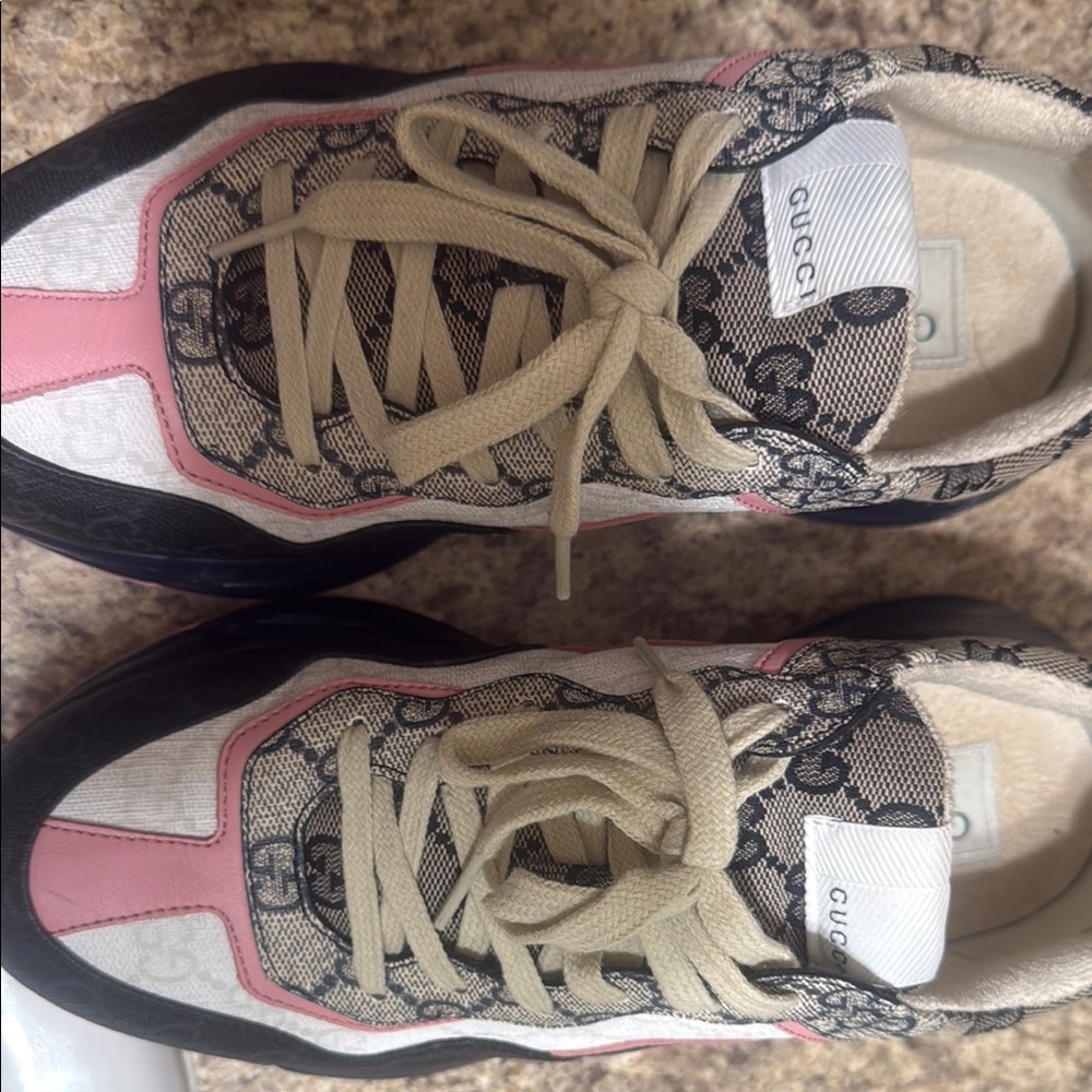 Gucci Pink and Black Sneakers